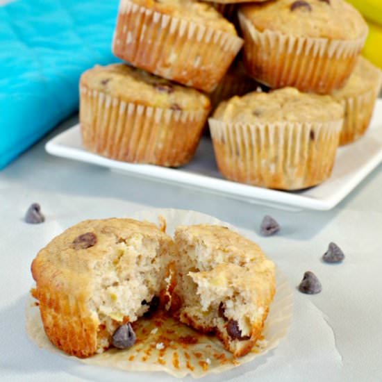 Banana Chocolate Chip Muffins - Recipe photo by Food Meanderings