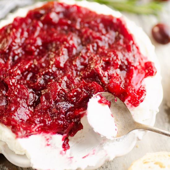 Cranberry Goat Cheese Appetizer - Recipe photo by The Creative Bite
