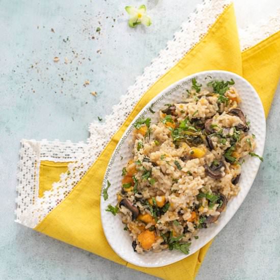 Butternut Squash Risotto (Vegan) - Recipe photo by healingtomato