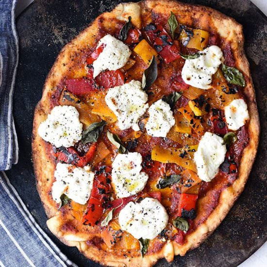 Roasted Pepper Pizza - Recipe photo by superman cooks