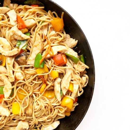 10 Minute Easy Chicken Chow Mein - Recipe photo by MoreMomma