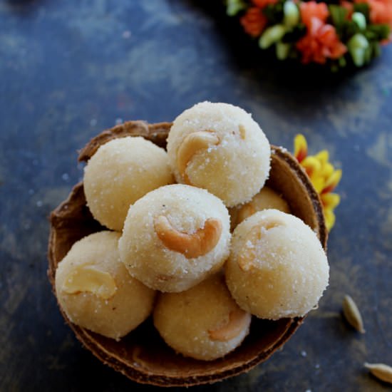 Rava Laddu - Recipe photo by Madhus Everyday Indian