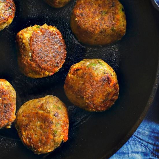 Chickpea Mushroom Meatballs - Recipe photo by EasycookingwithMolly