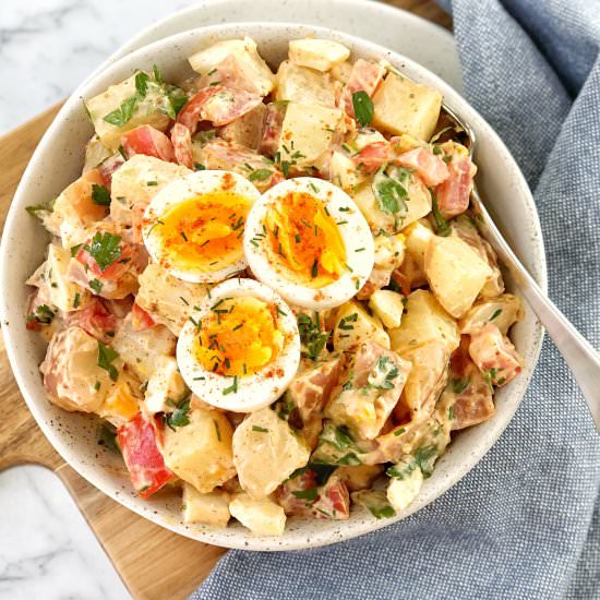 Smoky Spanish Potato Salad - Recipe photo by chef not required
