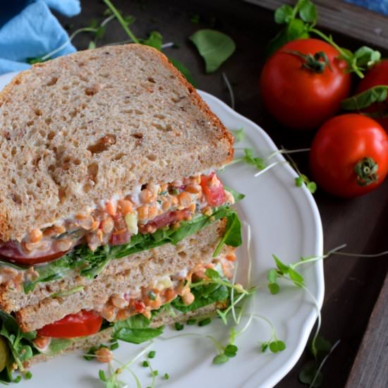 Smashed Lentil Salad Sandwiches - Recipe photo by byronethomas