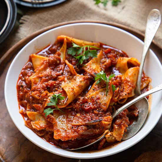 Vegetarian Bolognese - Recipe photo by pageandplate