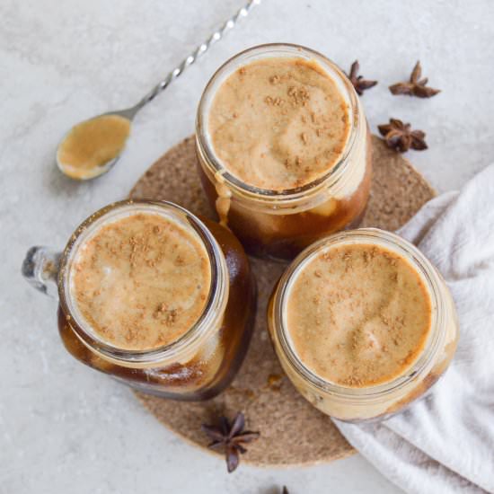 DAIRY-FREE PUMPKIN CREAM COLD BREW - Recipe photo by Healthy Delish
