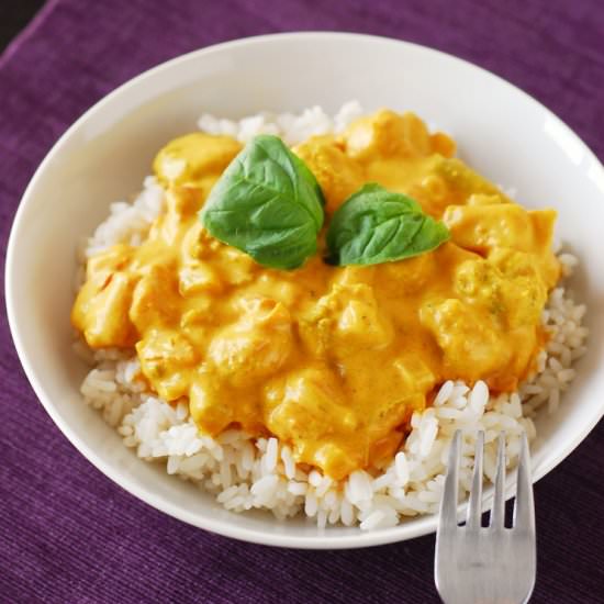 COCONUT SHRIMP & VEGGIE CURRY - Recipe photo by aducksoven