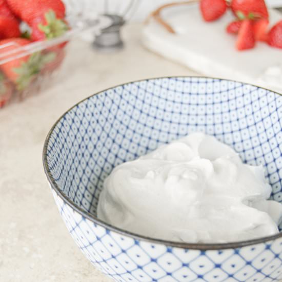 VEGAN COCONUT WHIPPED CREAM - Recipe photo by Healthy Delish
