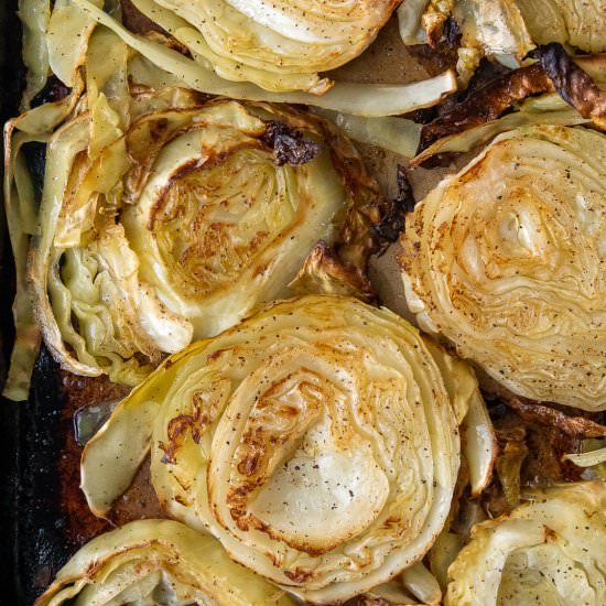 Oven Roasted Cabbage Steaks - Recipe photo by MamaGourmand