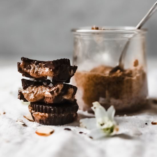 Paleo Vegan Almond Butter Cups - Recipe photo by thebananadiaries