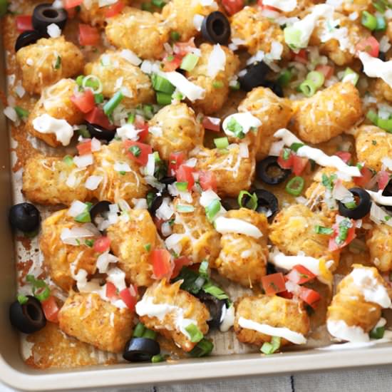 Totchos (Tater Tot Nachos) - Recipe photo by bellyfull