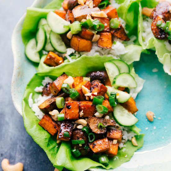 Vegetarian Lettuce Wraps - Recipe photo by Chelsea Lords