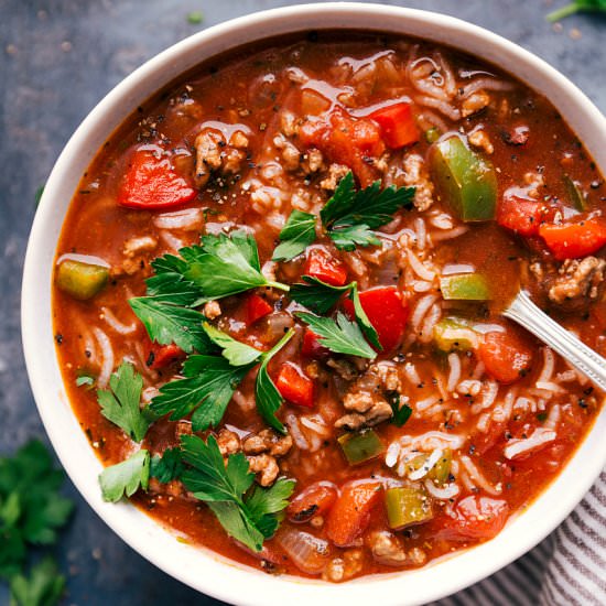 Stuffed Pepper Soup - Recipe photo by Chelsea Lords