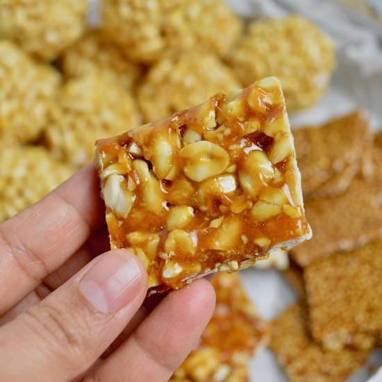 JAGGERY PEANUT BRITTLE - Recipe photo by myvegetarianroots