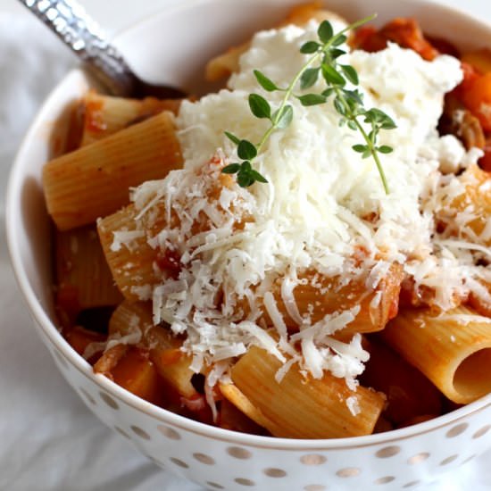 Vegetarian Ragu Pasta Recipe - Recipe photo by Rainbow Delicious
