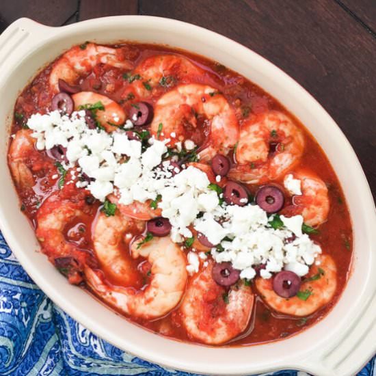 Shrimp Saganaki with Crusty Bread - Recipe photo by angelatempest