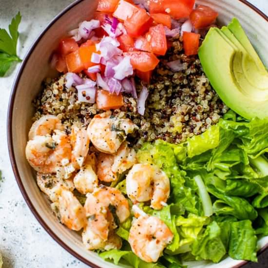 Lemon-Chili Shrimp Quinoa Bowls - Recipe photo by Skinnytaste