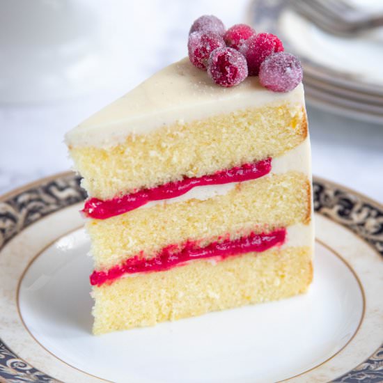 Orange Cake with Cranberry Curd - Recipe photo by bakesbybrownsugar