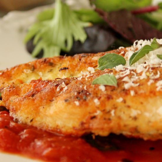 parmesan crusted chicken - Recipe photo by forkfreedom