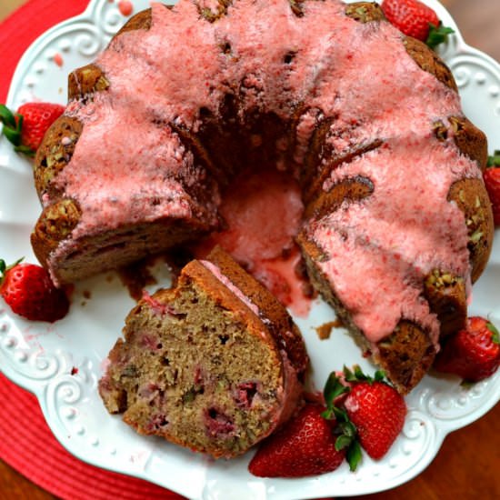 All Natural Strawberry Bundt Cake - Recipe photo by Small Town Woman