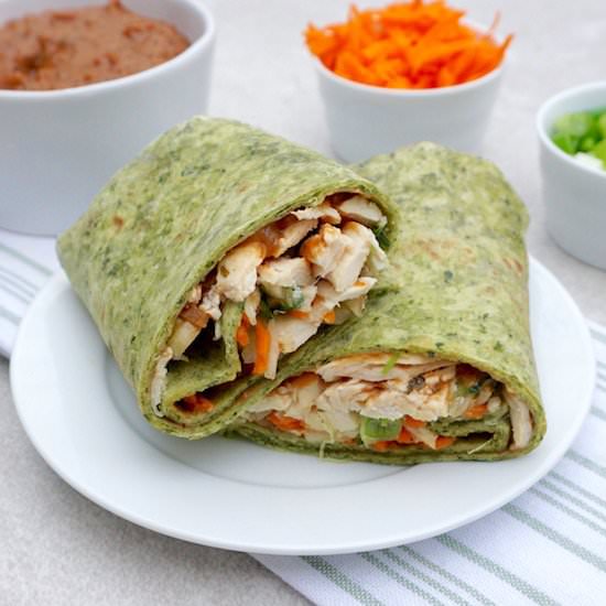 Thai Chicken Peanut Wrap - Recipe photo by anothertablespoon