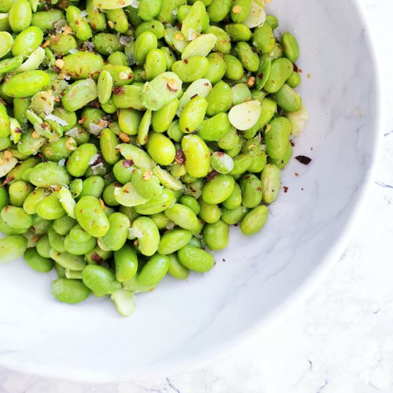 Salt & Chilli Edamame Beans - Recipe photo by FeastGloriousFeast