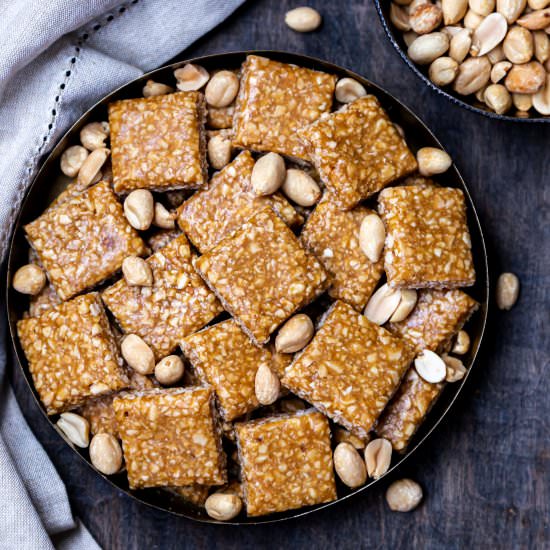 Crushed Peanut Chikki - Recipe photo by ShwetaintheKitchen