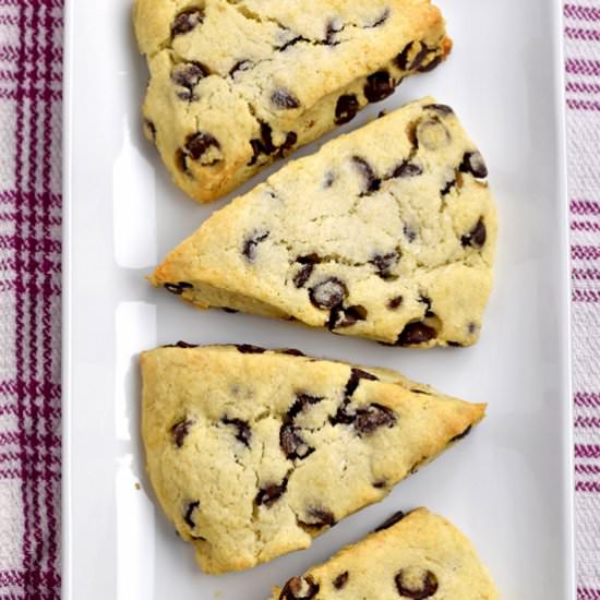Gluten Free Chocolate Chip Scones - Recipe photo by Flavor Walk