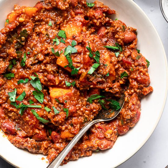 Sweet Potato Turkey Chili - Recipe photo by foodfaithfitness