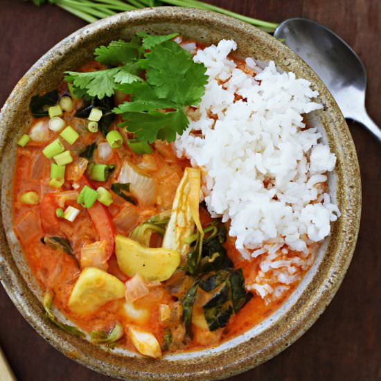 Vegetarian Thai Red Curry - Recipe photo by Elke living