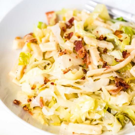 Cabbage and Noodles (Haluski) - Recipe photo by julieseatsandtreats