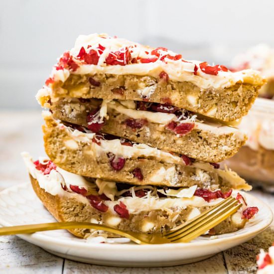 Cranberry Bliss Bars! - Recipe photo by the cookie rookie