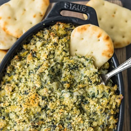 BAKED Spinach Artichoke Dip! - Recipe photo by the cookie rookie