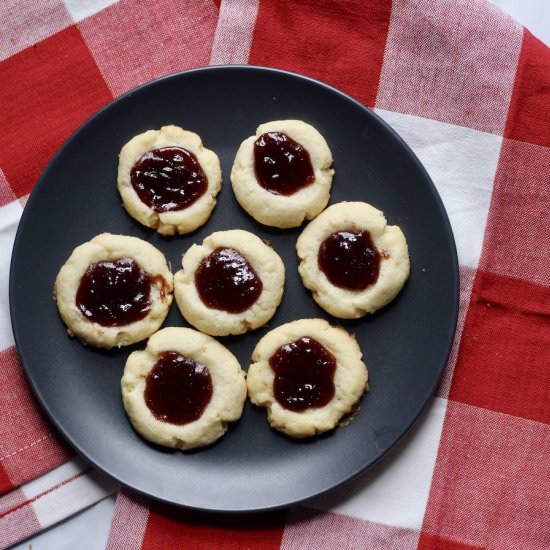 Thumbprint Cookies - Recipe photo by My Life After Dairy