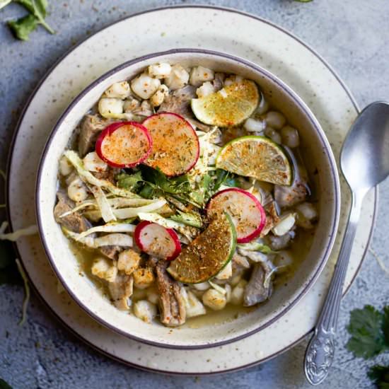 Slow Cooker Pork Posole - Recipe photo by Howe We Live