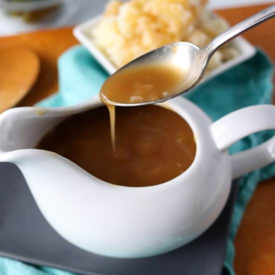 Easy Brown Gravy - Recipe photo by persnicketyplates