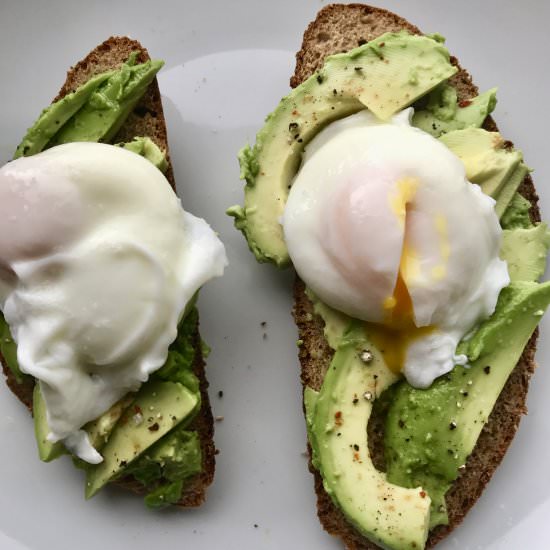 Poached Egg on Avocado Toast - Recipe photo by annalenashearthbeat