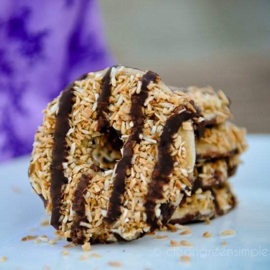 Homemade Vegan Samoas - Recipe photo by Clean Green Simple