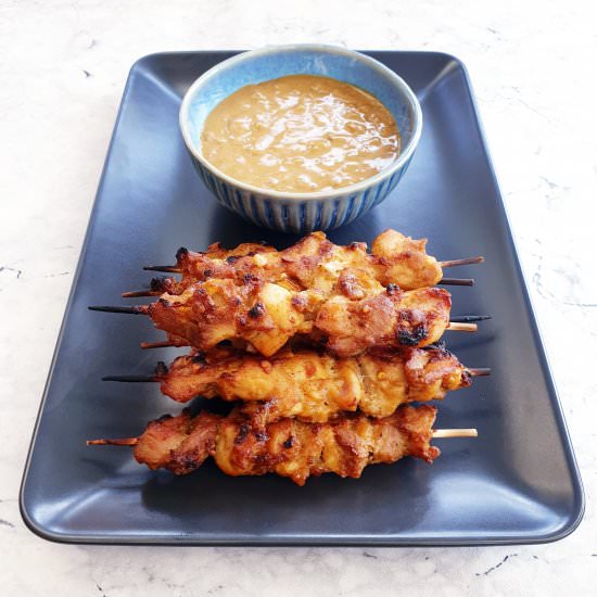Chicken Satay Skewers - Recipe photo by FeastGloriousFeast