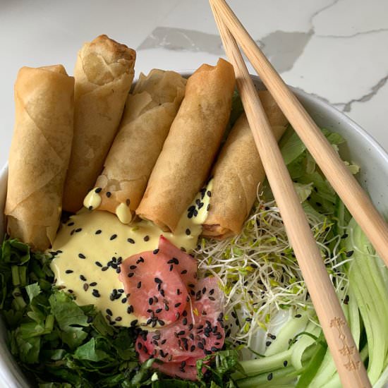 Rice Vermicelli Buddha Bowl - Recipe photo by Plant Based Folk