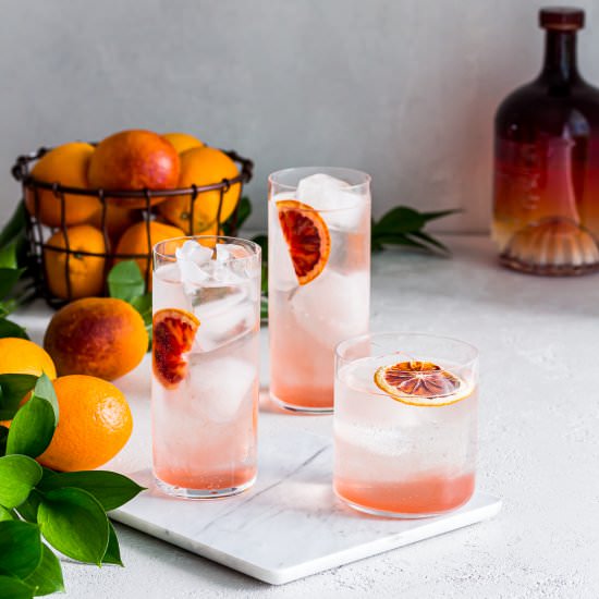 Blood Orange Vodka Soda Cocktail - Recipe photo by Spoonabilities