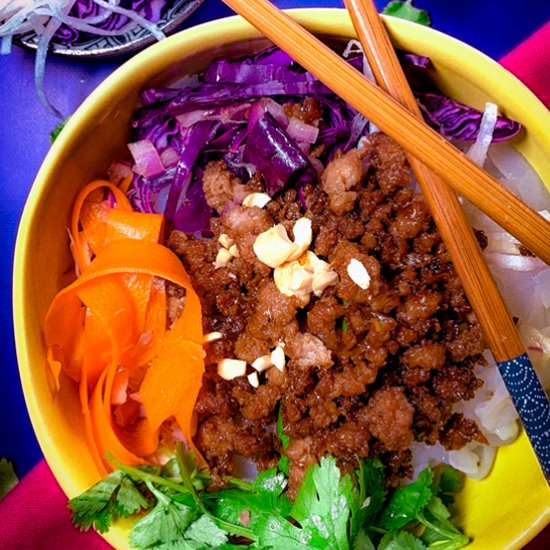 Paleo Caramelized Pork Bowl - Recipe photo by restorativecuisine