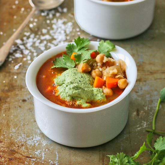 Spicy chickpea soup - Recipe photo by vanillafrost4