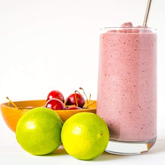 Cherry Lime Smoothie - Recipe photo by TheDeliciousSpoon