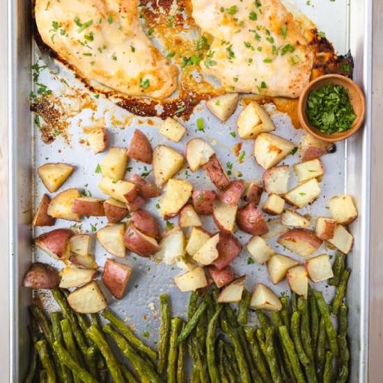 Honey Mustard Sheet Pan Chicken - Recipe photo by Mealswithmaggie