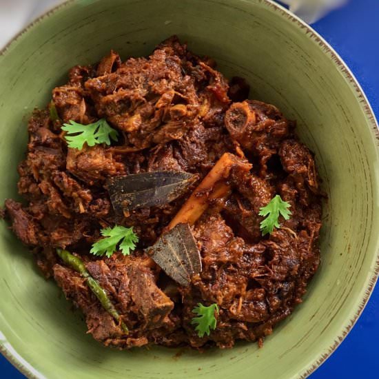 Kosha Mangsho - Recipe photo by butfirstchai