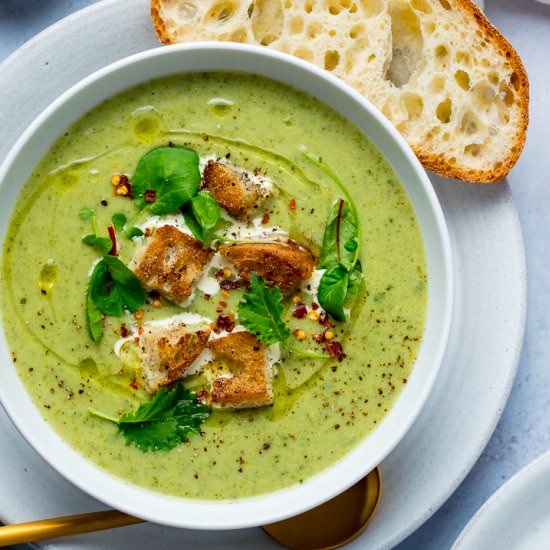 Broccoli Soup - Recipe photo by KitchenSanctuary