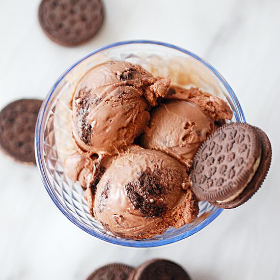 Chocolate mint cookie ice cream - Recipe photo by evabakes