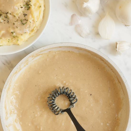 Vegan Onion Gravy (Gluten-free) - Recipe photo by MyPurePlants